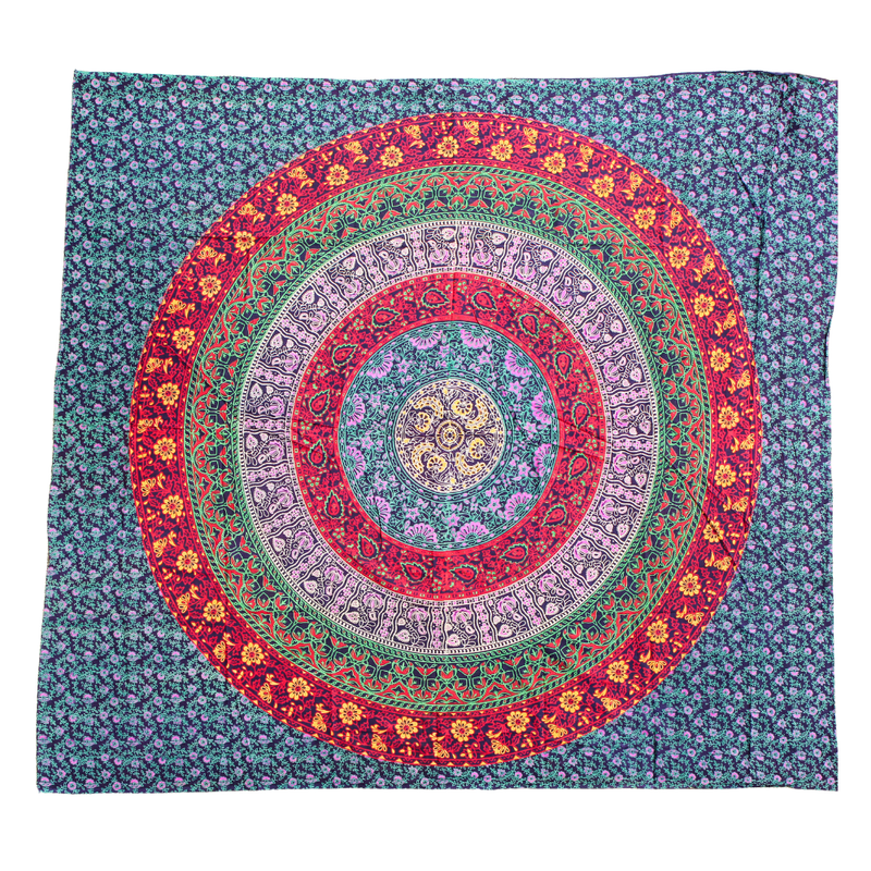 Wandbehang Ritualtuch „Mandala in Circles“ aus Baumwolle 230 cm x 200 cm