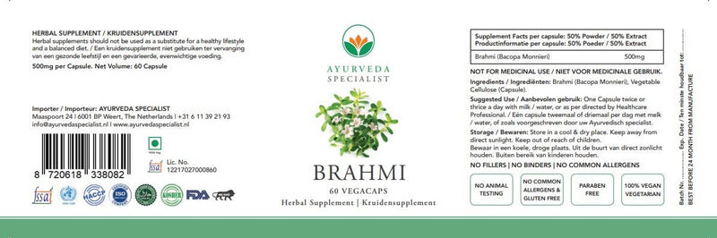 Ayurveda Specialist B.V. - Brahmi