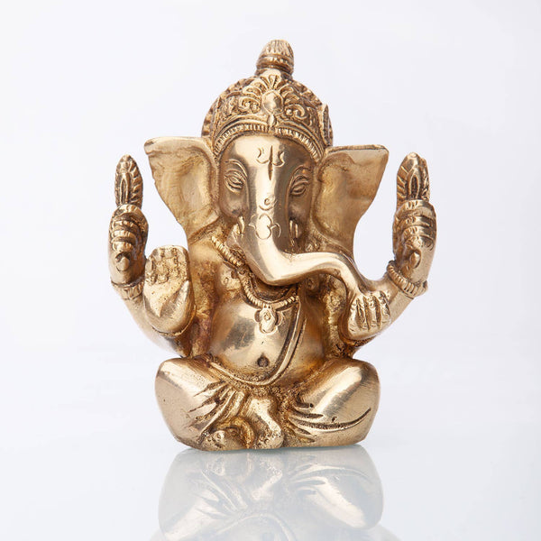 Ganesha Statue, Messing Ca. 12 Cm