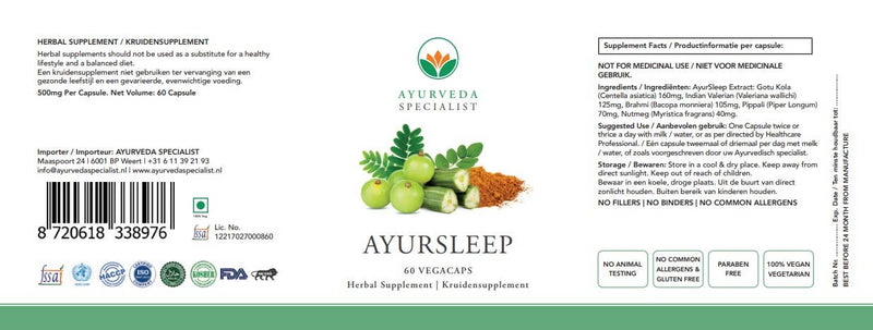 Ayurveda Specialist BV - Ayurschlaf – Natural support for restful sleep and stress relief