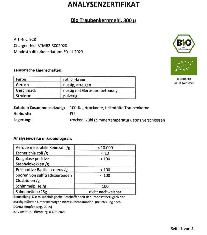 Bio OPC Kapseln Traubenkernpulver + Vit. C 120 Stück - Vegan