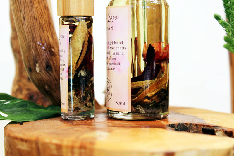 Self Love Ritualöl | Parfüm- oder Badeöl mit Rosenquarz und ätherischen Ölen