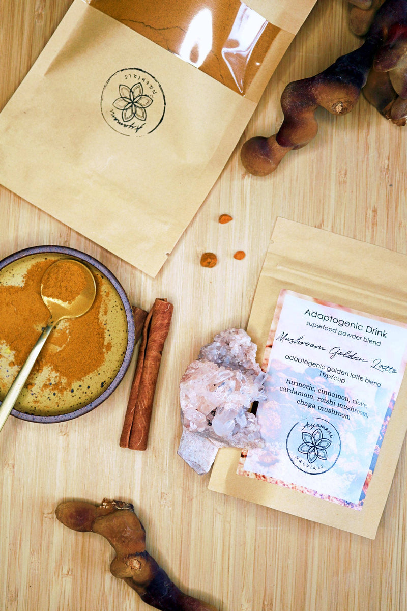 Ayamani Naturals - Mushroom Golden Latte | mit Reishi und Chaga, adaptogene Golden Milk Vegan