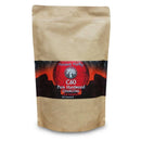 Eine braune Papiertüte mit einem schwarzen Etikett, auf dem „Ancient Purity C60 Pure Hardwood Charcoal“ steht, auf einem weißen Hintergrund.
