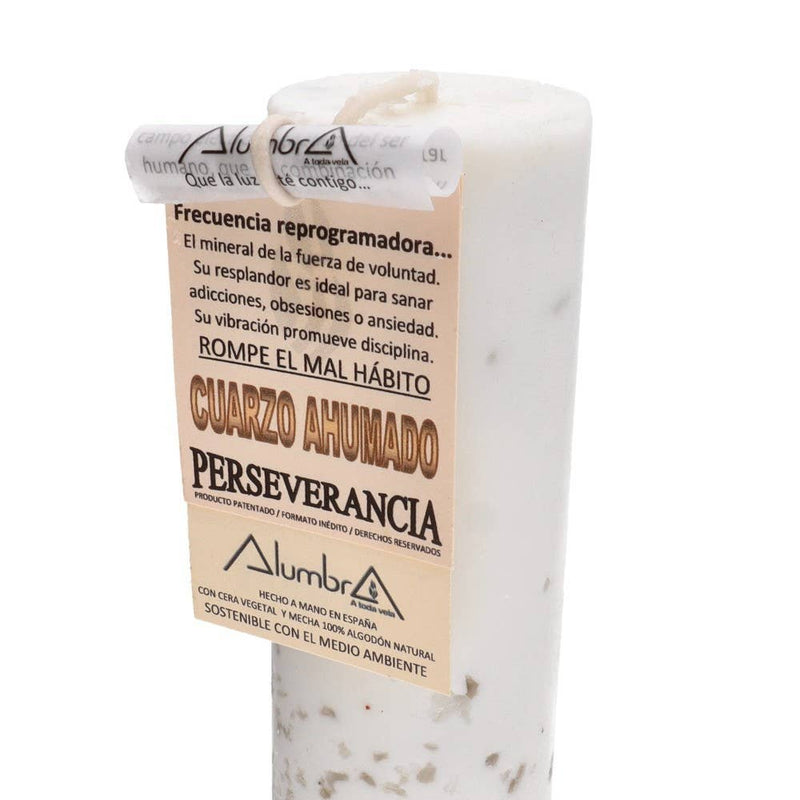 Vives de la Cortada S.L - Handgemachte Kerze mit Rauchquarz - Perseverance