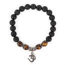 Mala Armband Mit Lavastein Und Tigerauge, Modeschmuck
