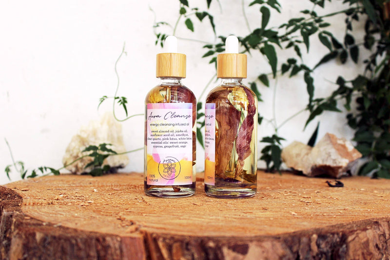 Ayamani Naturals - Aura-Reinigungsöl mit rosa Lotus und Amethyst