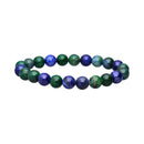 Bracelet Azurite de 8 mm avec Malachite améliorée