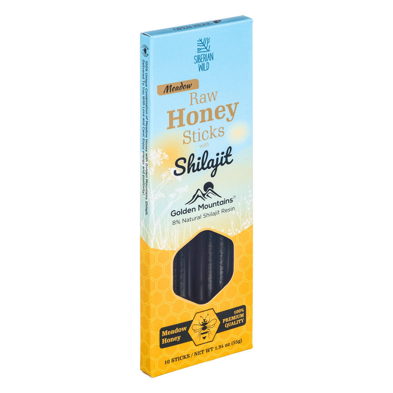 SiberianGreen - Honigstäbchen mit 8% Shilajit – Pure Energie und Ernährung für unterwegs