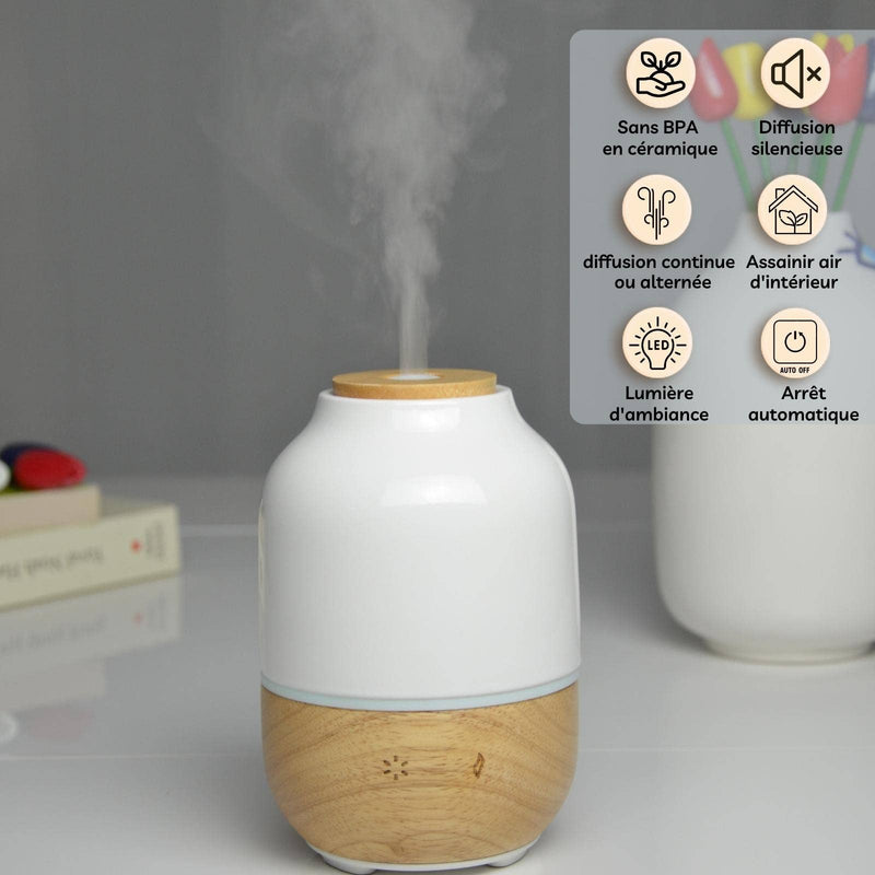 Zen'Arome - Essential Oil Diffuser Wood &amp; Ceramic Purisia