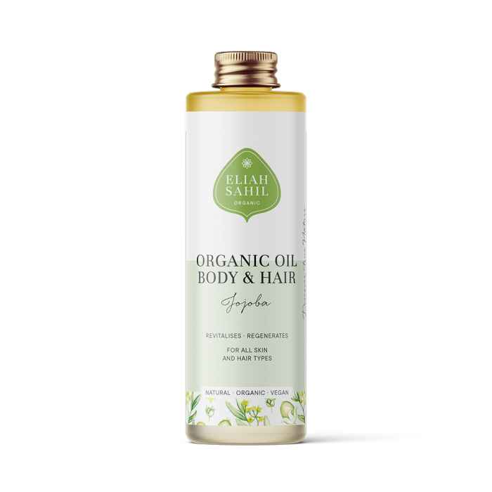 Eliah Sahil Bio Jojoba Öl für Körper und Haar, vegane Pflege für alle Hauttypen