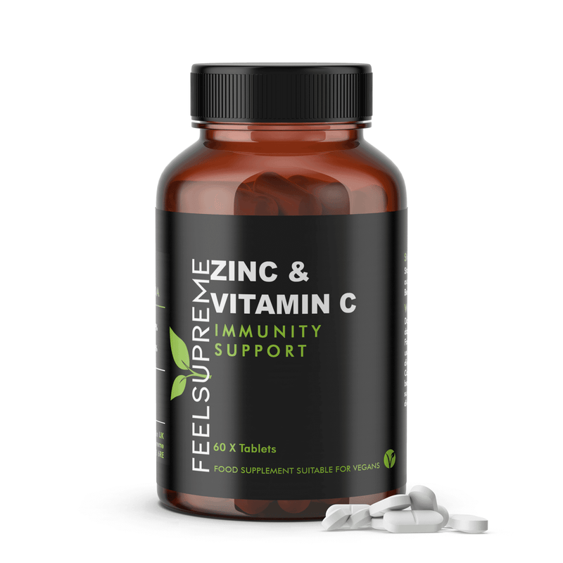 Zink mit Vitamin C | Nahrungsergänzungsmittel zur Unterstützung der Immunität