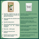 Bio-Holzkohle Aktivkohle Pulver – 100 % natürliche Pflanzenkohle für Küche und Verdauung 50 g