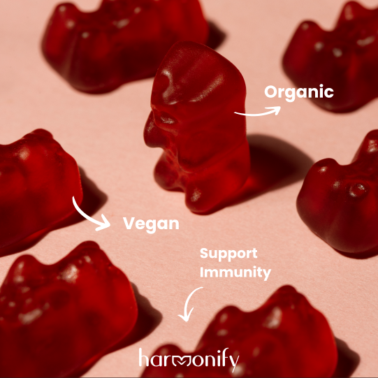 Harmonify Apfelessiggummis mit Granatapfel-Rübensaft B12 1000 mg
