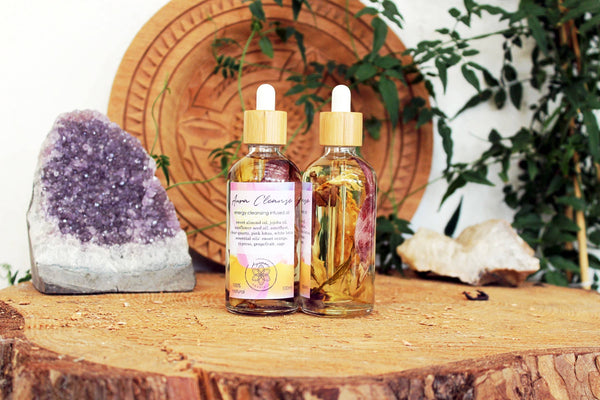 Ayamani Naturals - Aura-Reinigungsöl mit rosa Lotus und Amethyst