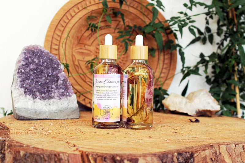 Ayamani Naturals - Aura-Reinigungsöl mit rosa Lotus und Amethyst
