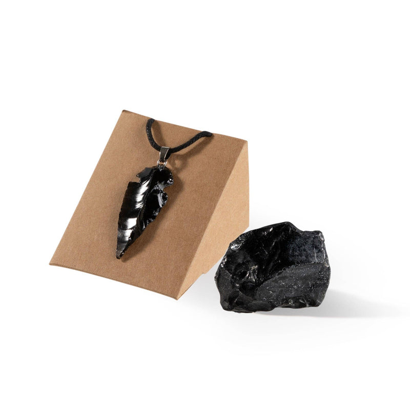 Myga Eco - Geode Gift Set - Rough Stone and Pendant, Choice of 3 Crystals
