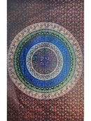 Tapisserie rituelle à motif floral mandala – Décoration murale bohème 213 x 137 cm