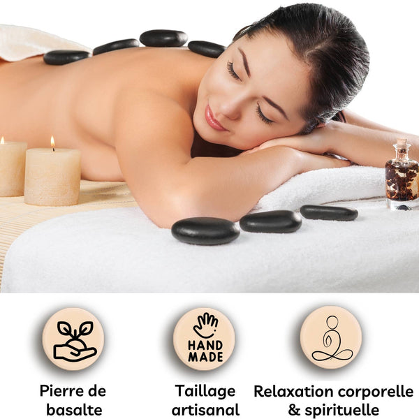 Zen'Arome - 5 Heiße Basalt-Massagesteine - Massagezubehör