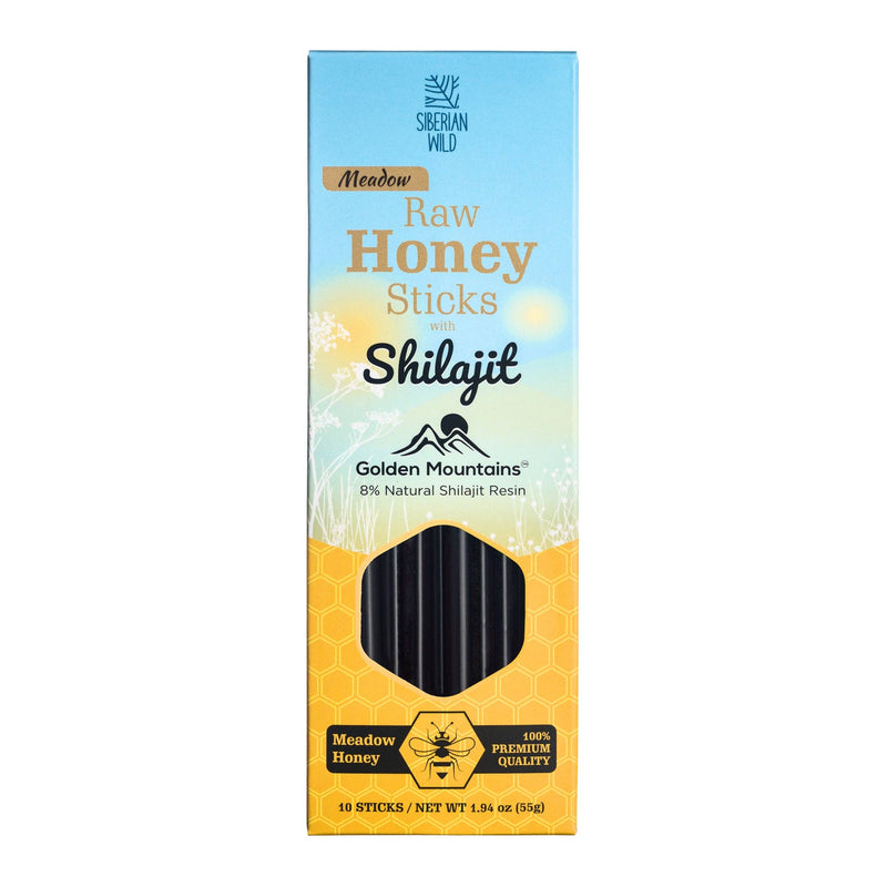 SiberianGreen - Honigstäbchen mit 8% Shilajit – Pure Energie und Ernährung für unterwegs