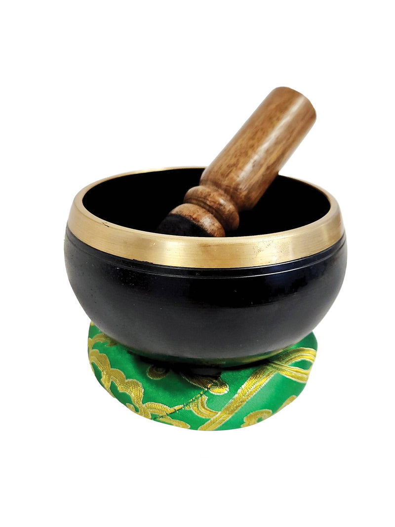 Black Tree of Life singing bowl 10 cm x 6.35 cm