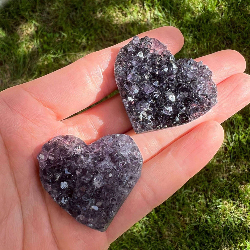 Adorable amethyst heart from Uruguay