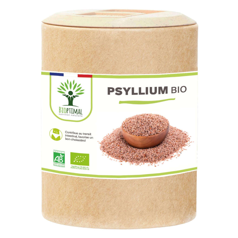 Psyllium Bio – psyllium food supplement in capsules for healthy digestion and cholesterol regulation