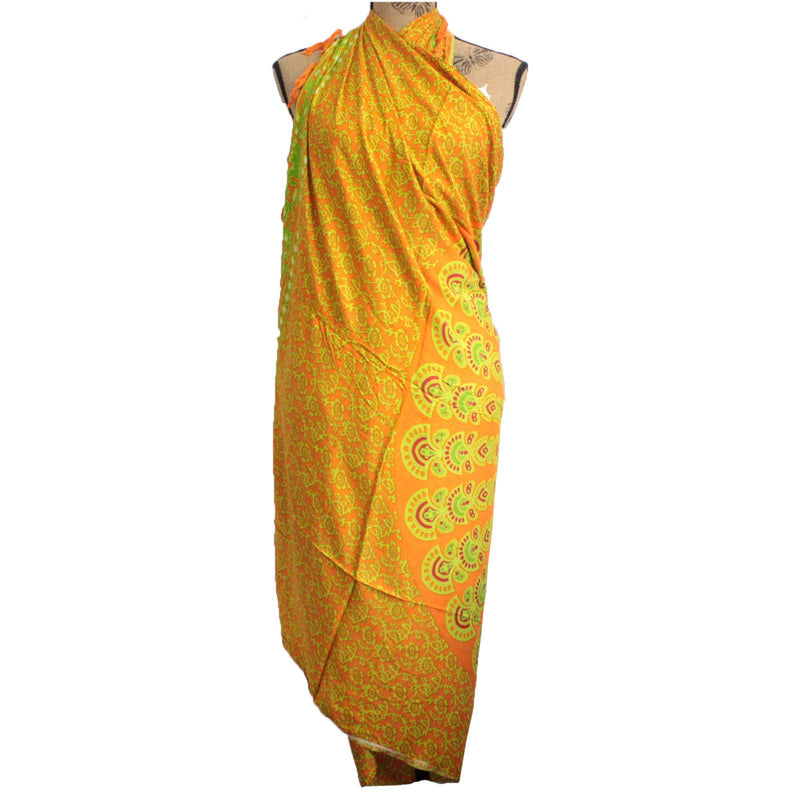Sarong im Mandala-Design, Orange 140 x 100