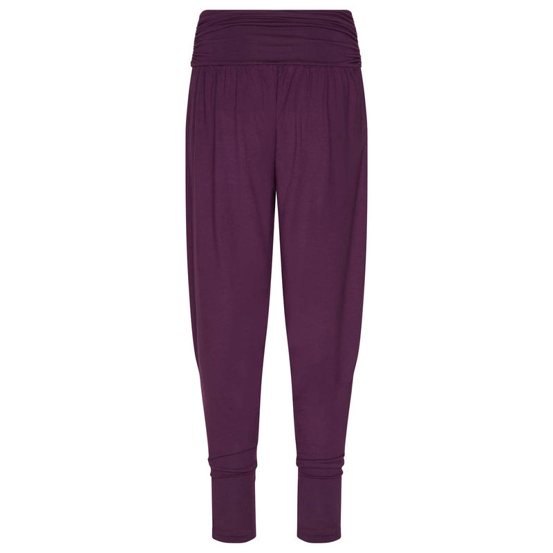 Yamadhi Loose Pants, bequeme Yogahose, Modal, deep purple S