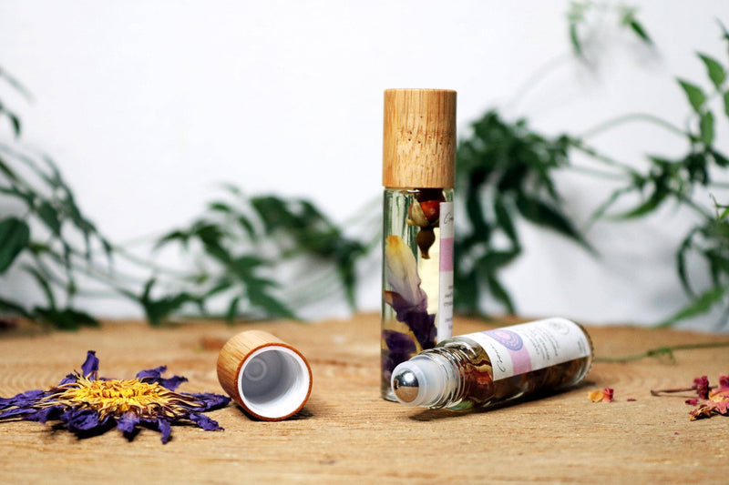 Crown Chakra Meditationsöl mit Kristall- und Lotusaufguss