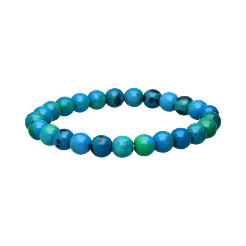 Chrysocola 8 mm thick bracelet