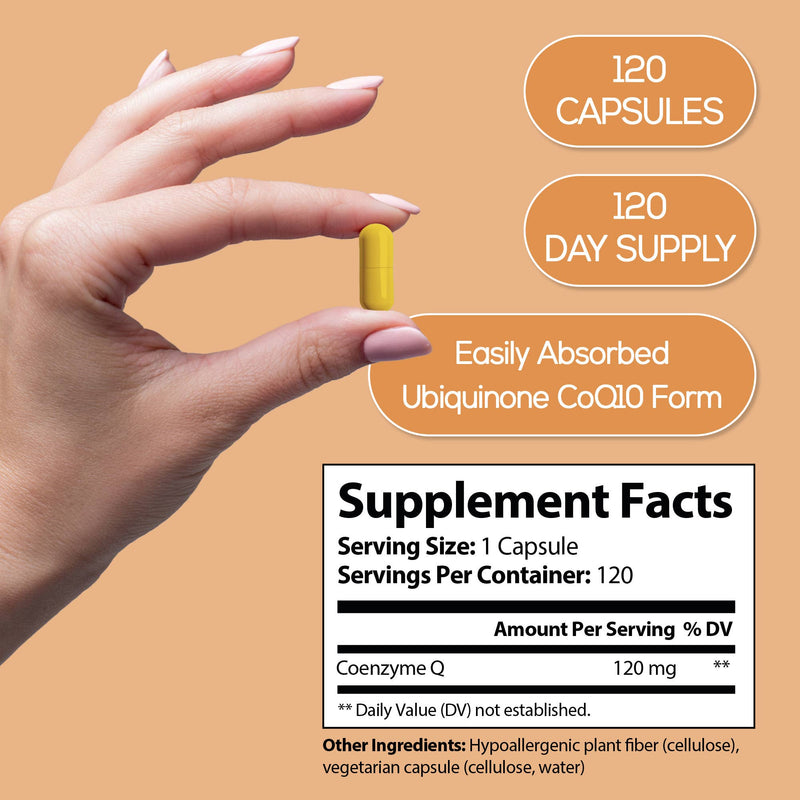 HARMONIFY CoQ10 Coenzym 120 mg für die Herzgesundheit, 120 Stück