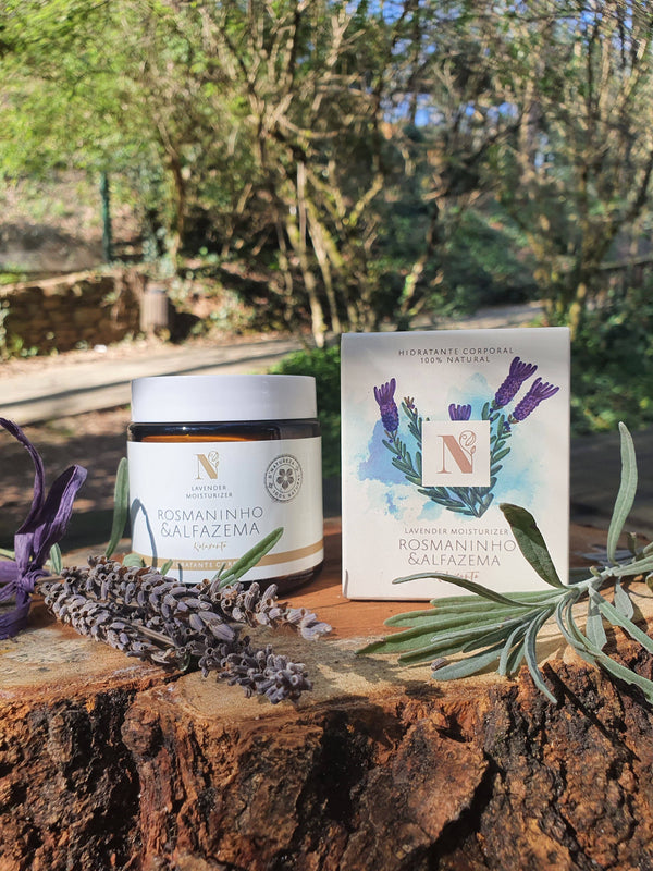 d'Natureza - Saboaria da Serra, Lda - Rosmarin- und Lavendel-Körpercreme 75 ml - Beruhigende Intensivpflege aus der Natur