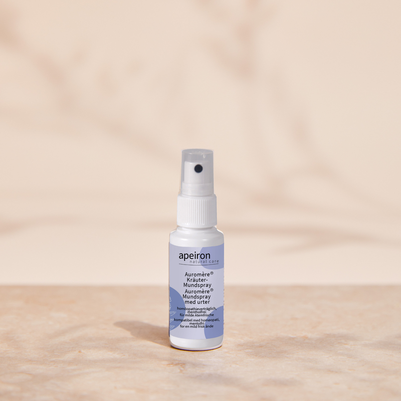 Auromère Kräuter-Mundspray 30ml – Mentholfreie Frische für unterwegs