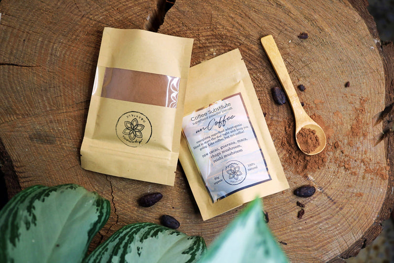 UnCoffee | Adaptogener Rohkakao mit Guarana und Champignons – Kaffeeersatz