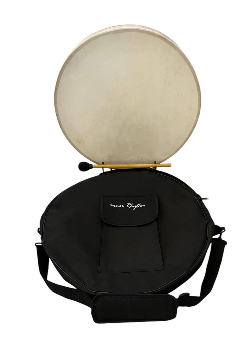 Tambour chamanique traditionnel sur cadre en bois de mûrier et peau de chèvre biologique pour la méditation