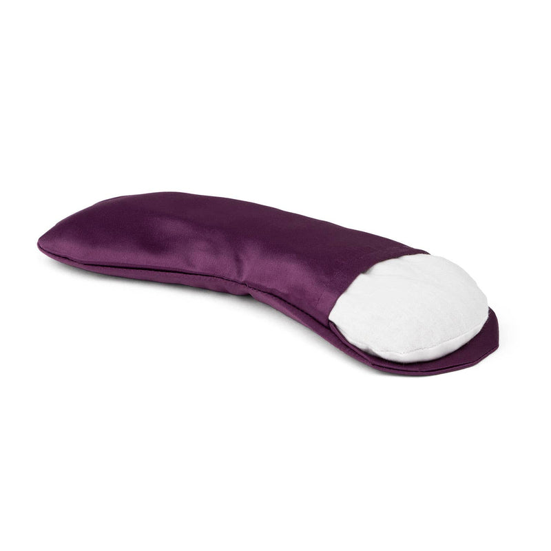 Yoga Eye Pillow OM With Lavender, Mako Satin Aubergine