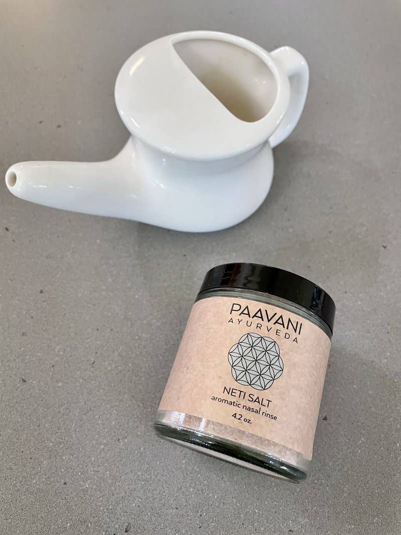 PAAVANI Ayurveda - Aromatisches Neti-Salz | Mineralspülung für die Nasenpflege Nasenspülsalz 118g