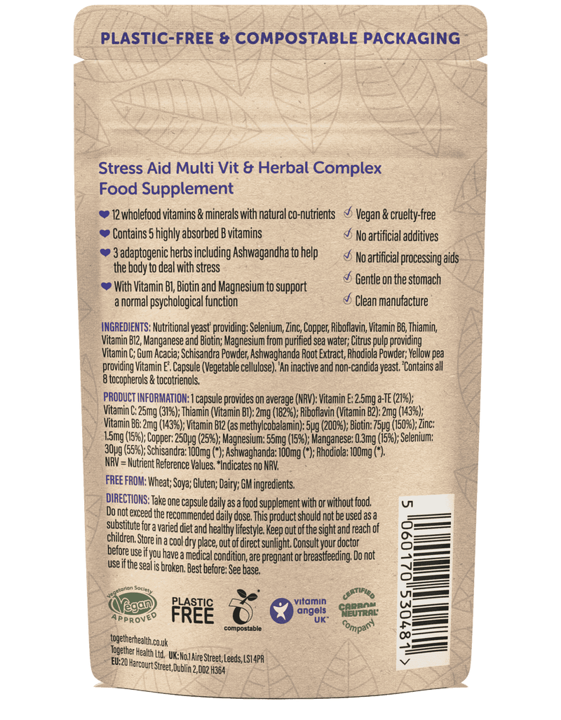 Stress Aid — Stress Relief Stress Supplement — 30 Capsules