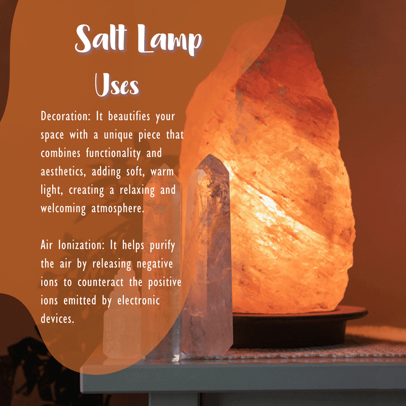 Himalayan salt lamp (1-2 kg) detoxification and relaxation