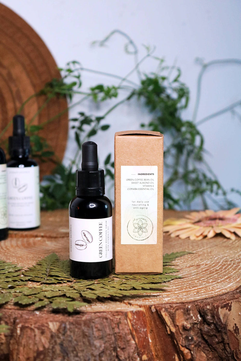 Ayamani Naturals - Kollagenverstärkendes Anti-Aging-Serum aus grünem Kaffee mit Copaiba, natürlichem Hautpflegeöl