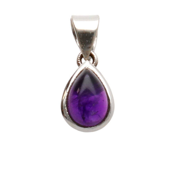 Bohemian amethyst drop pendant made of 925 sterling silver