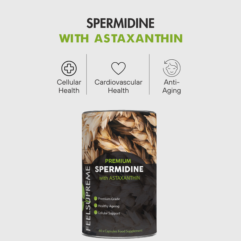 Spermidin mit Astaxanthin - Zellgesundheit und Langlebigkeit fördern