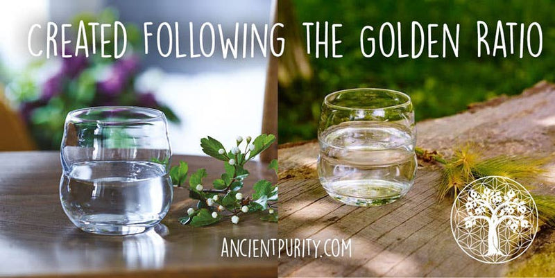 Ancient Purity - Heilige Geometrie Glas 250ml | 24 Karat Gold Blume des Lebens