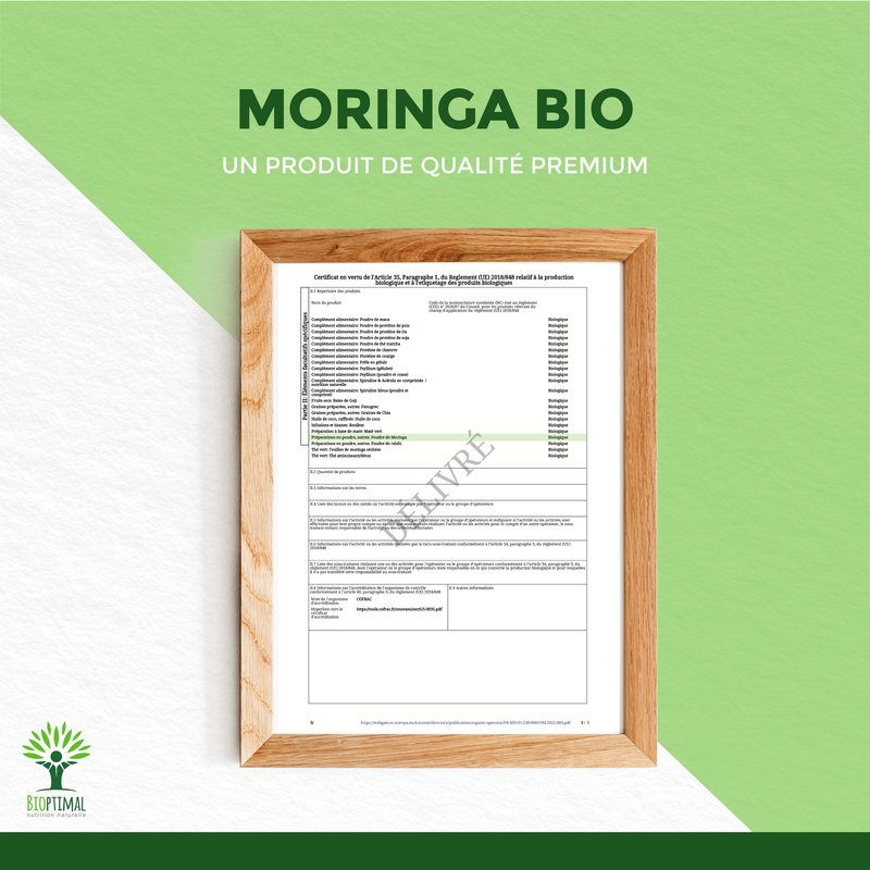 Bioptimal - Bio-Moringa-Pulver - Vegan