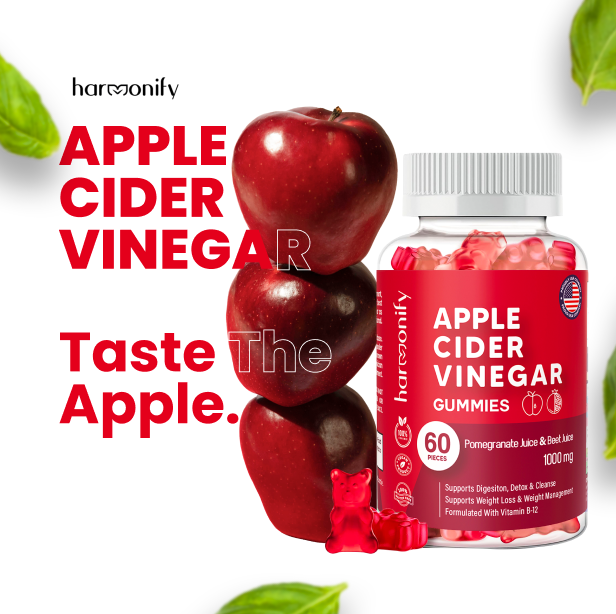 Harmonify Apfelessiggummis mit Granatapfel-Rübensaft B12 1000 mg