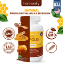 Natural Propolis, Royal Jelly Bee 1000 mg to support the immune system