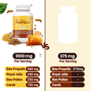 Natural Propolis, Royal Jelly Bee 1000 mg to support the immune system