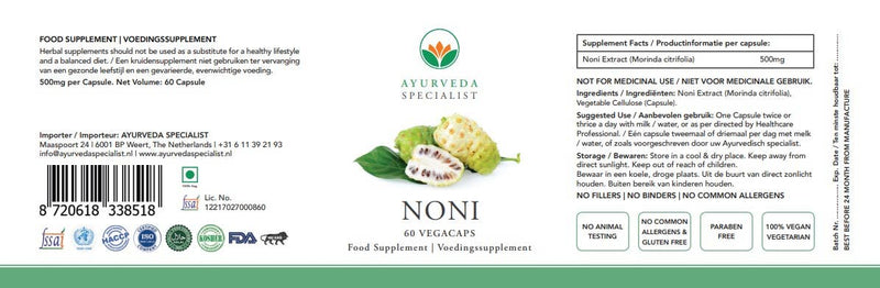 Ayurveda Specialist B.V. - Noni – 500 mg