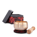 Indian singing bowl with CHARACTERS decoration